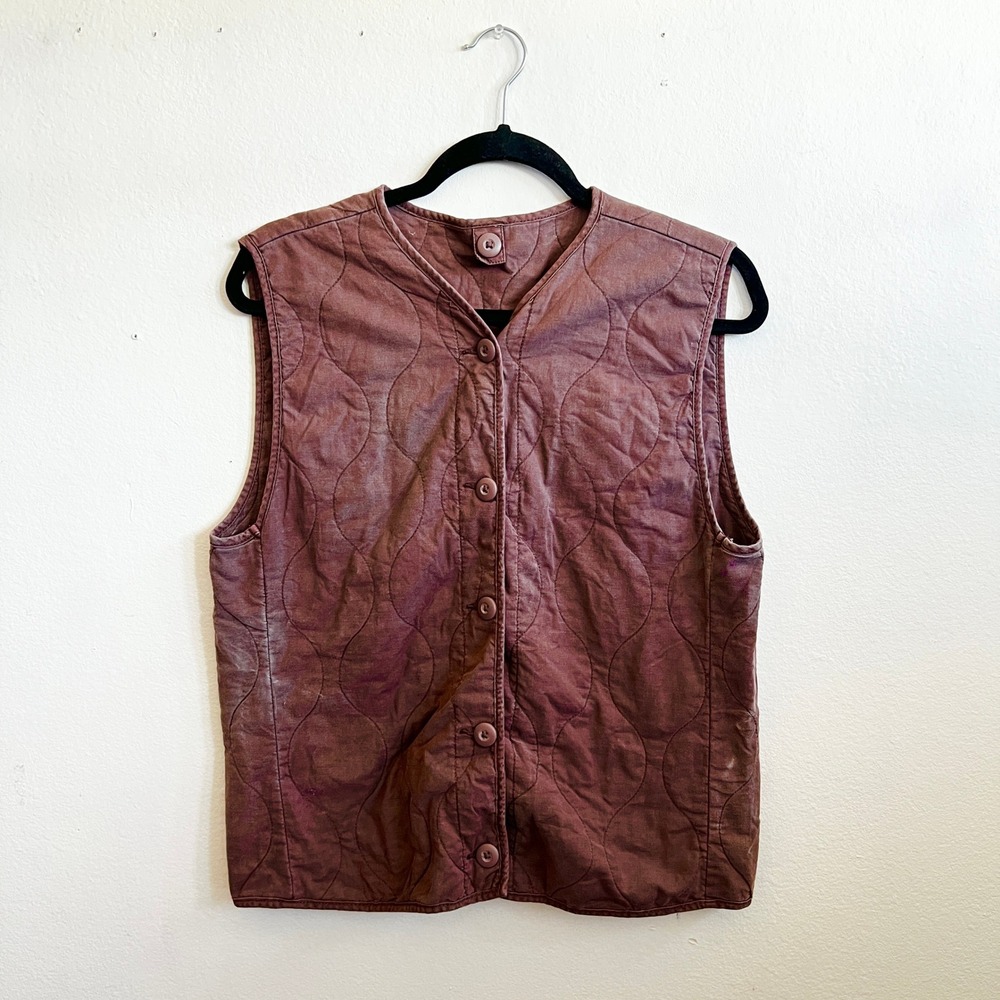 American Eagle Quilted Vest Y2K 2000s Streetwear Layering Outdoors Retro Medium
